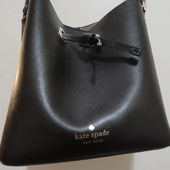 Kate Spade Leather Sadie Bucket Bag Crossbody Black - Picture 3 of 7